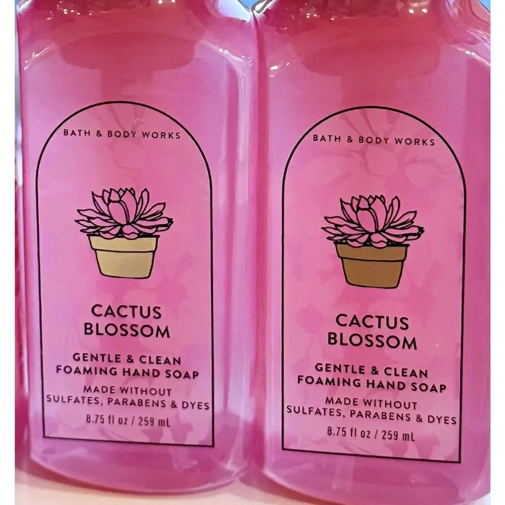 Bath & Body Works Cactus Blossom 8.75oz Gentle Clean Foaming Hand Soap x4